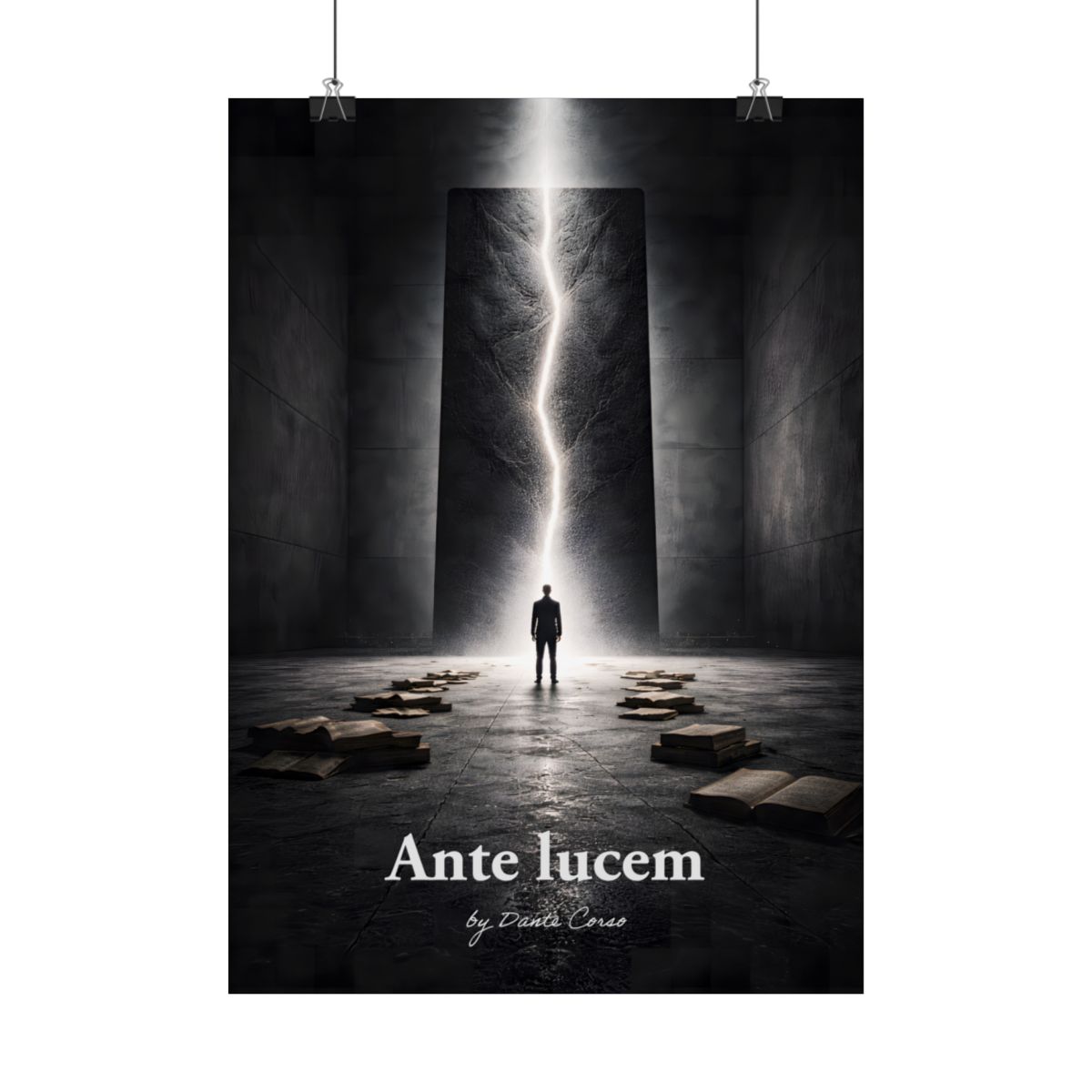 Póster Ante lucem — Umbral · lámina decorativa monolito dramático
