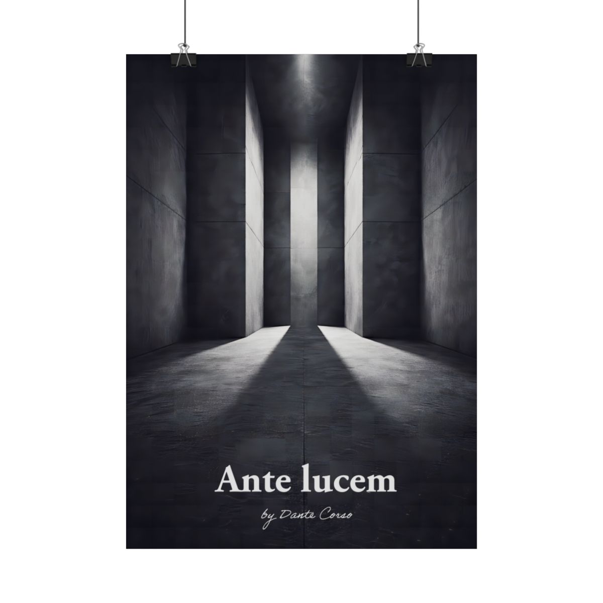 Póster Ante lucem — Arquitectura · lámina decorativa noir minimalista