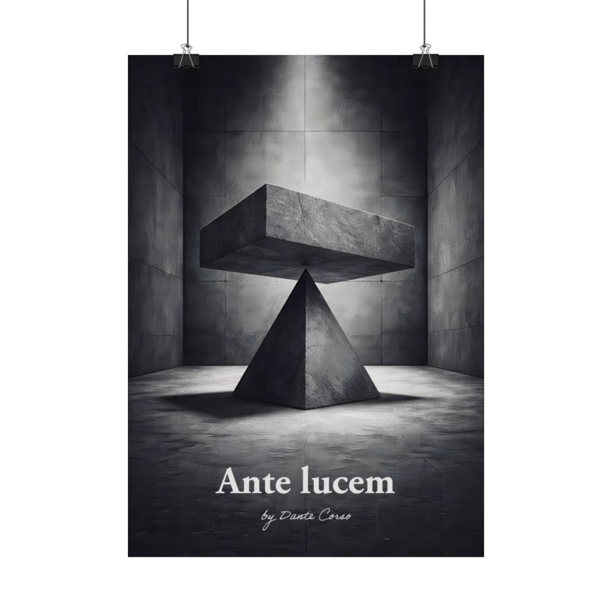 Póster Ante lucem — Geometría · lámina geométrica monocroma minimalista