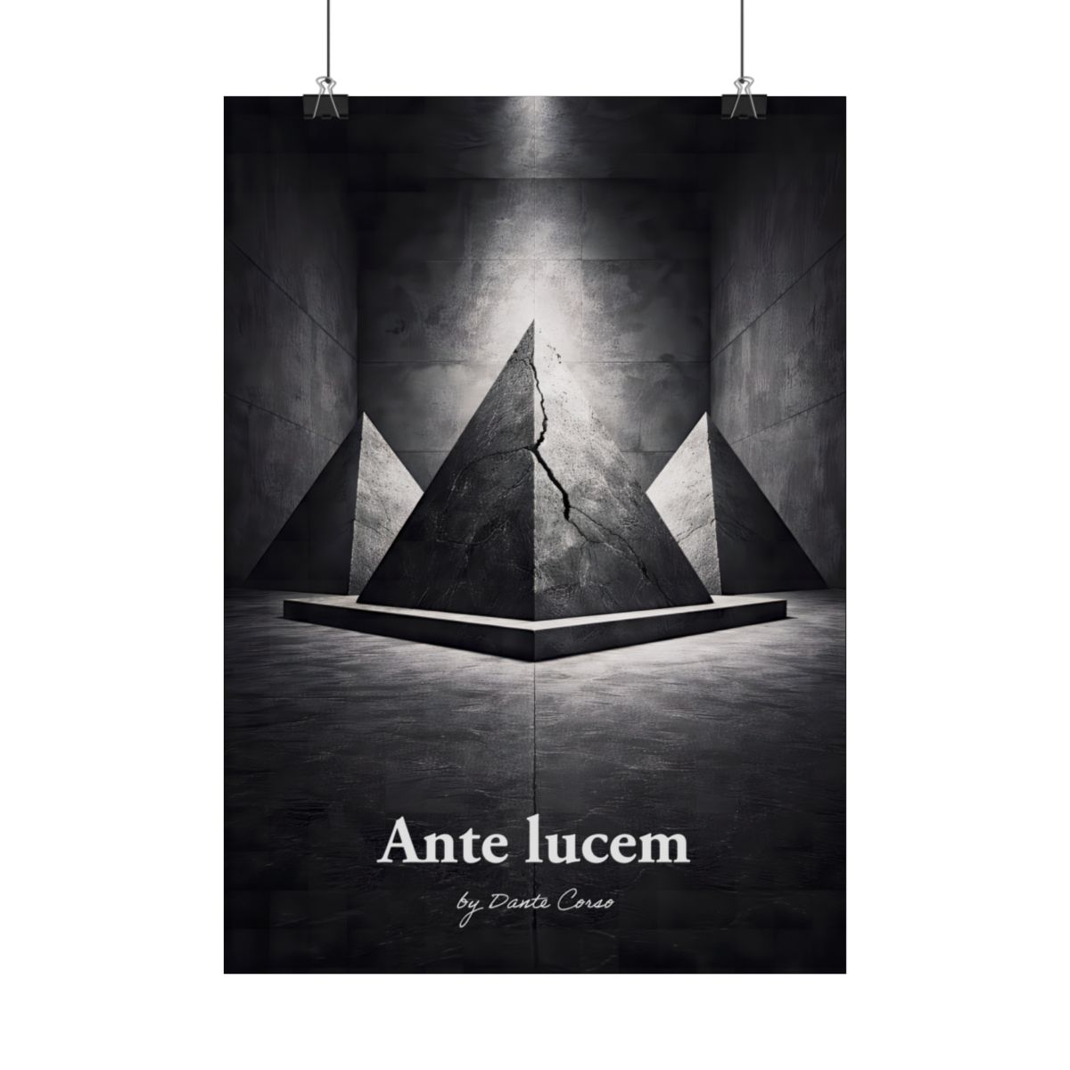 Póster Ante lucem — Pirámide · lámina decorativa arte de pared minimalista